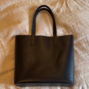 Everlane Black Leather Tote Bag